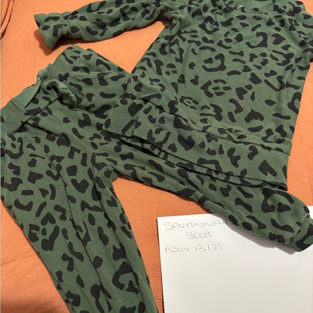 Hunter Leopard Kyte Jogger Set 6-12m
